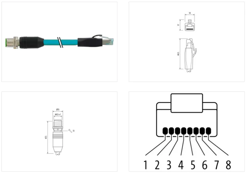 Cáp bọc chống nhiễu dài 15m có 2 đầu nối - detail1