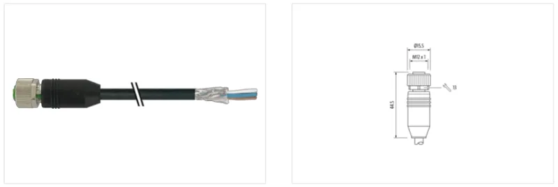 Cáp chống nhiễu dài 10m có đầu nối M12 - detail1