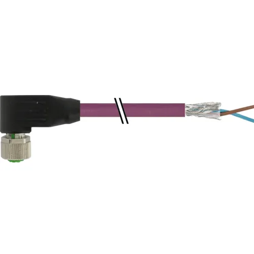 Cáp mạng chống nhiễu dài 10m có đầu nối M12 female - header