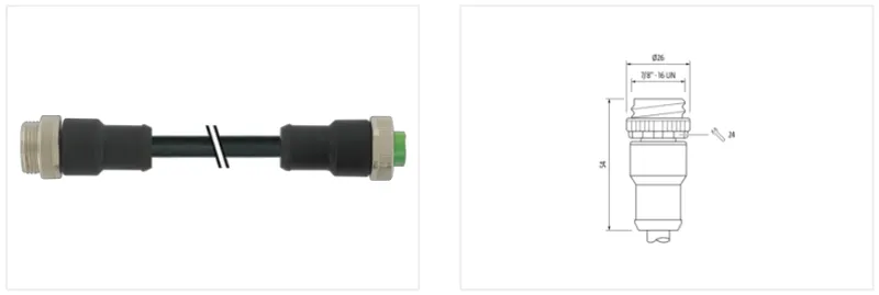 Cáp nguồn dài 5m 2 đầu nối Mini (7per8) - detail1
