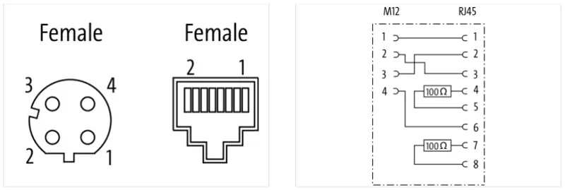 Đầu chuyển đổi M12 female 4 cực & RJ45 - detail2