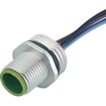 Đầu nối lắp vách M12 male A-code 8 chân - header