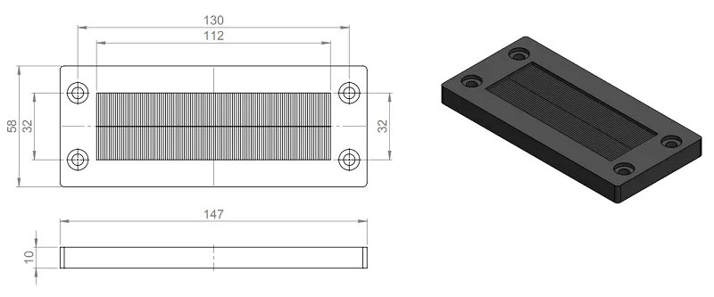Thanh đầu vào cáp có lược chắn bụi 51505 - detail