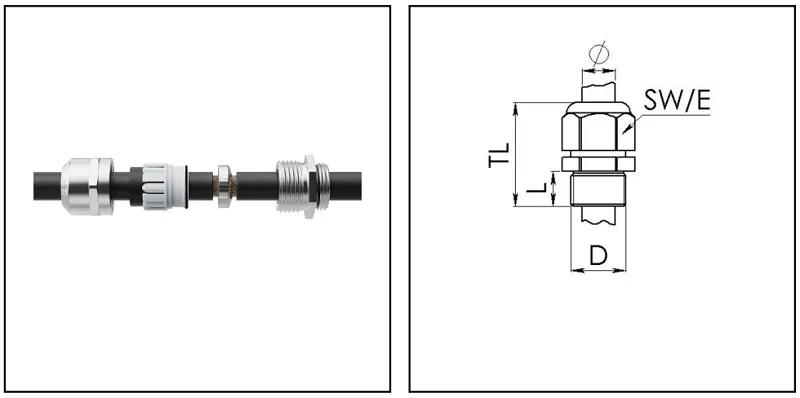 Cable gland chống cháy nổ EMC M63 10109993 - body