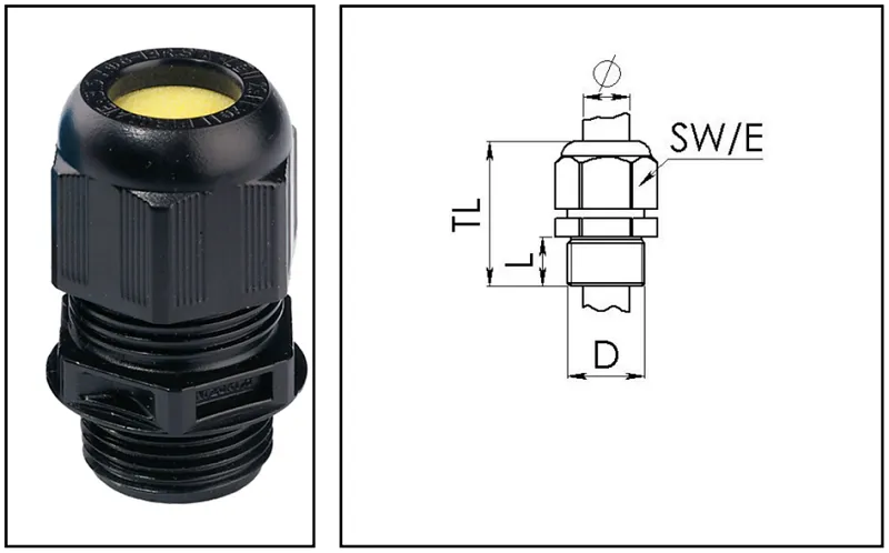 Cable gland nhựa chống cháy nổ 10103366 - body