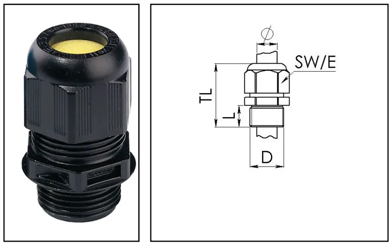 Cable gland nhựa chống cháy nổ Ex e LowTemp M32 10103433 - body