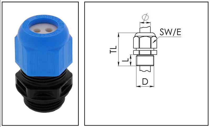 Cable gland nhựa chống cháy nổ Ex i M32 10110269 - body