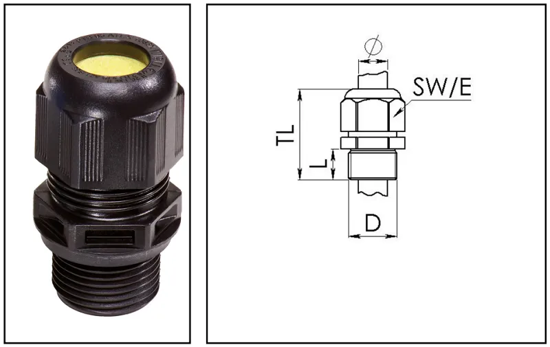 Cable gland nhựa chống cháy nổ M63 10103386 - body