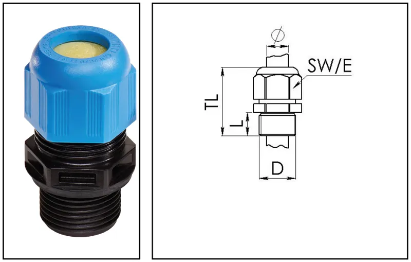 Cable gland nhực chống cháy nổ Ex i M40 10103392 - body