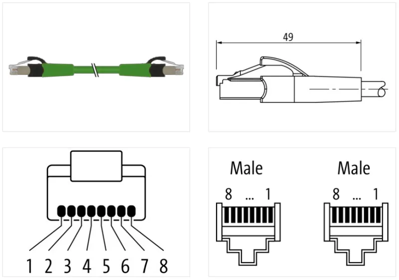 Cáp mạng 2 đầu nối RJ45 7000-74712-4780200 - detail1