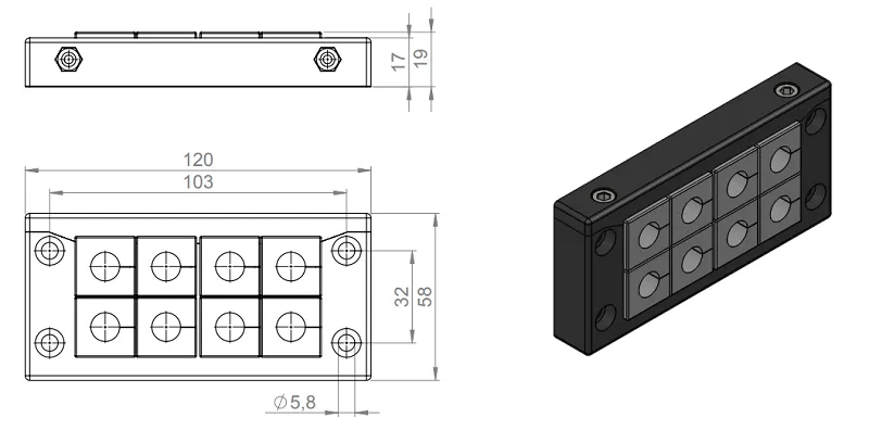 Khung tấm luồn cáp KEL-ER 48168 - detail