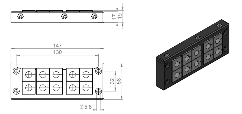 Khung tấm luồn cáp KEL-ER 48241.200 - detail