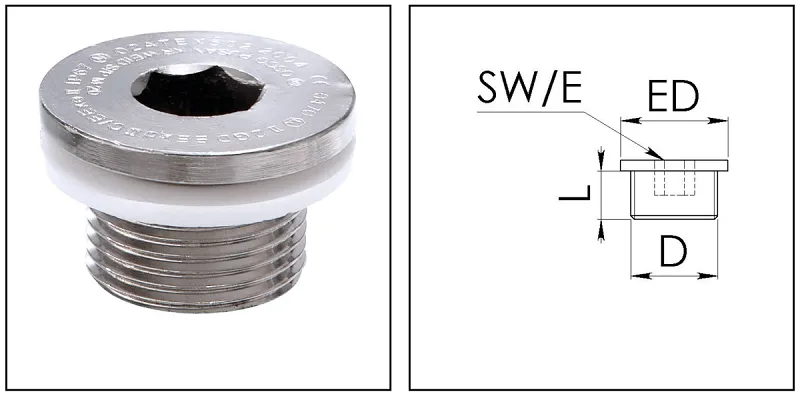 Nút bịt ren M25 chống cháy nổ 50065612 - detail