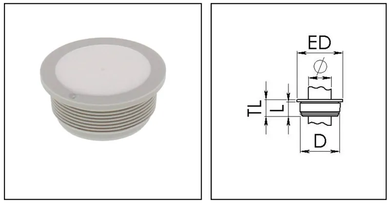 Nút luồn cáp kiểu màng EMT 25 LG 10062561 - body