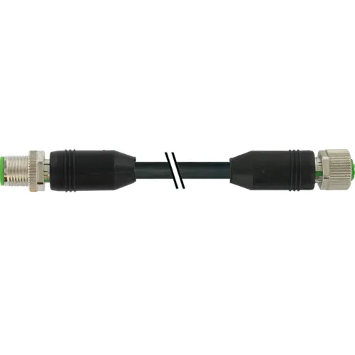 Cáp 2 đầu nối M12 male 0° / M12 female 0° A-code 12 lõi - header
