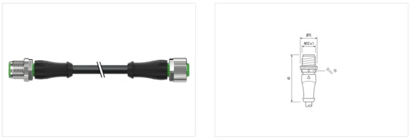 Cáp 2 đầu nối M12 male 0° - M12 female 0° A-code 3 lõi 7000-40001-6330200 - detail1