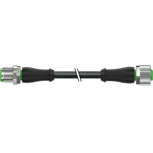 Cáp 2 đầu nối M12 male 0° - M12 female 0° A-code 3 lõi 7000-40001-6330200 - header
