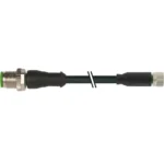 Cáp 2 đầu nối M12 male 0° / M8 female 0° A-code 7000-40581-6310200 - header