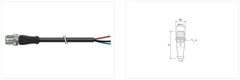 Cáp PUR có đầu nối M12 male A-code 3 chân 7000-12001-6330030 - detail1