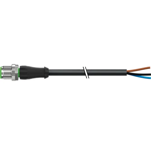 Cáp PUR có đầu nối M12 male A-code 3 chân 7000-12001-6330030 - header