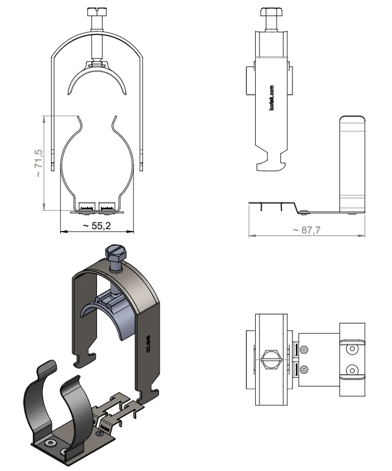 Kẹp chống nhiễu EMC CC-LFC/SKL 37687 - detail