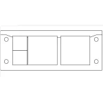 Khung đầu vào cáp KEL-ER 24/4 màu đen 48244 - header