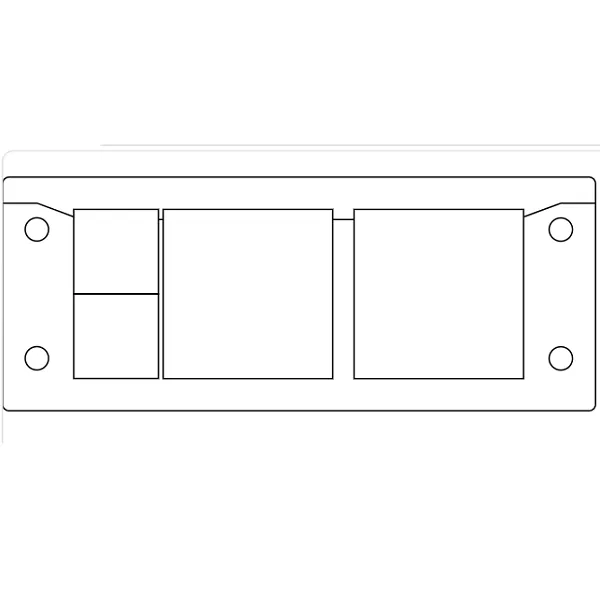 Khung đầu vào cáp KEL-ER 24/4 màu đen 48244 - header